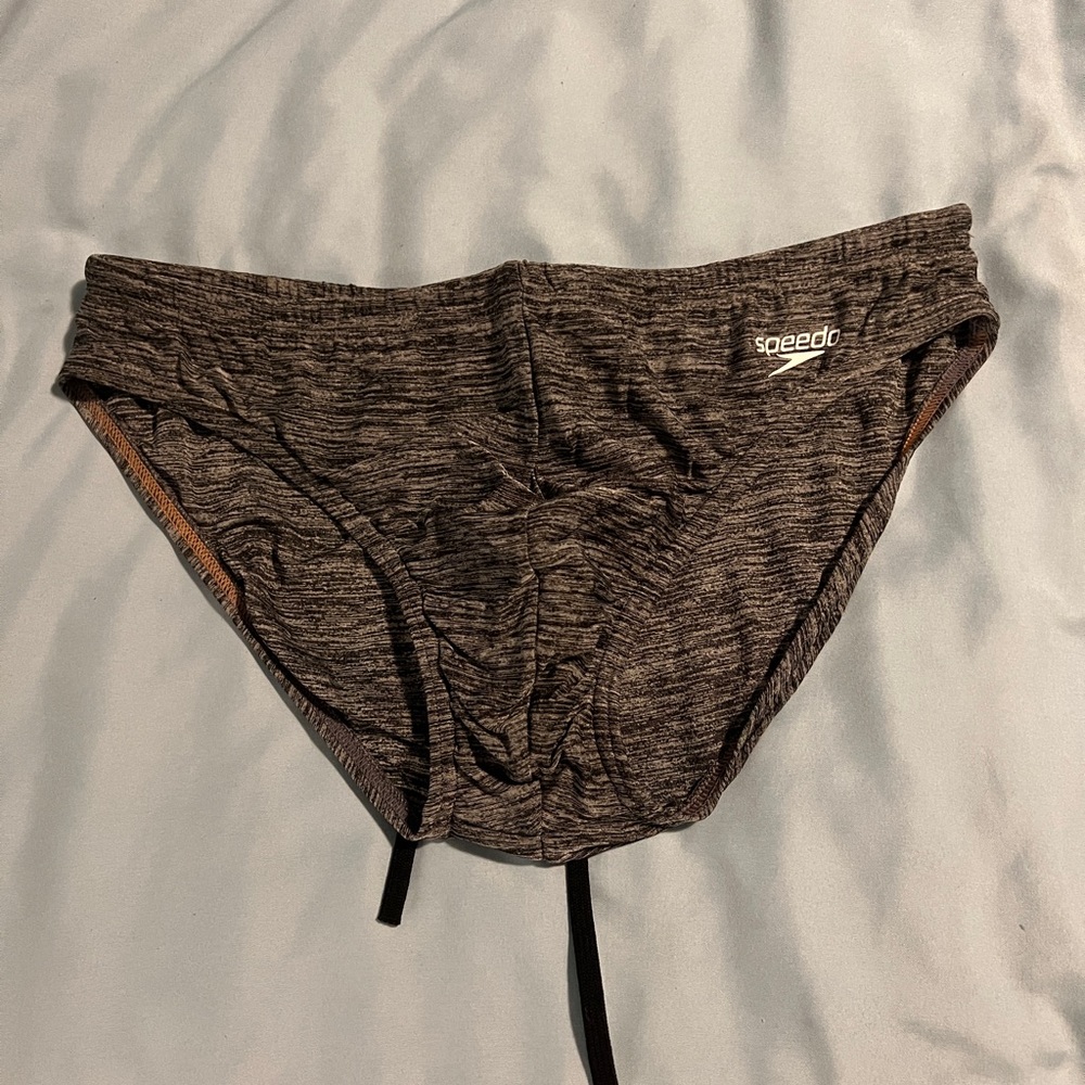 Speedo Heather Gray Swim Briefs